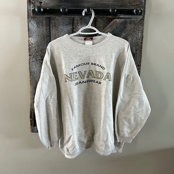 Vintage Nevada Jeanswear Crewneck Cream - size tag is faded - Picture 1 of 3